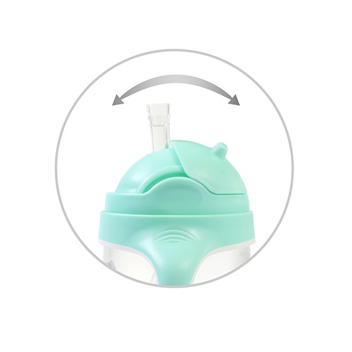 Cana cu pai Babyono 240 ml Verde - imagine 5