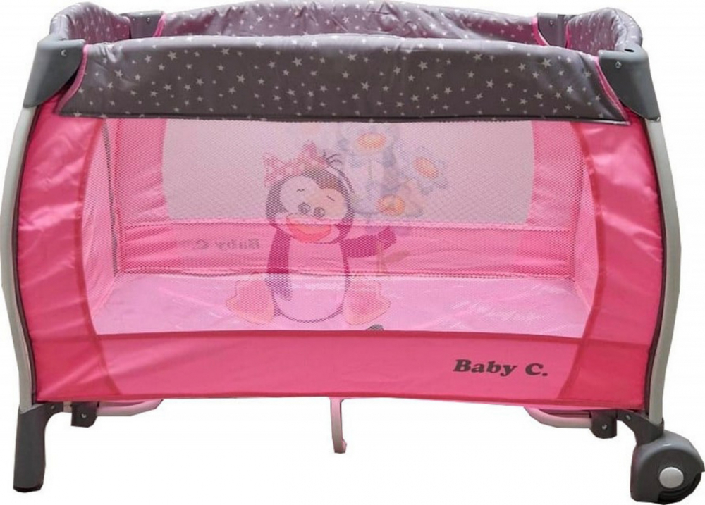 Pătuț Baby Care Pliabil cu Balansoar și Multifuncțional - imagine 3