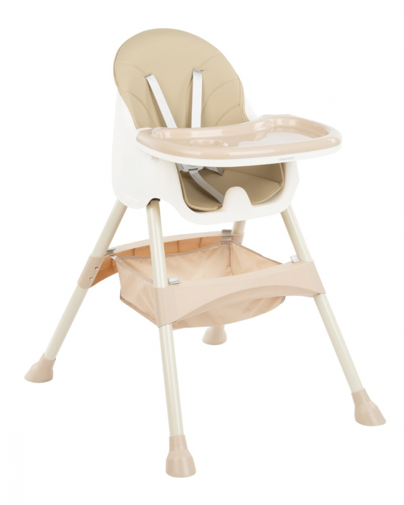 Scaun de masă KikkaBoo 2 în 1 Pliabil, Brie Beige - imagine 8