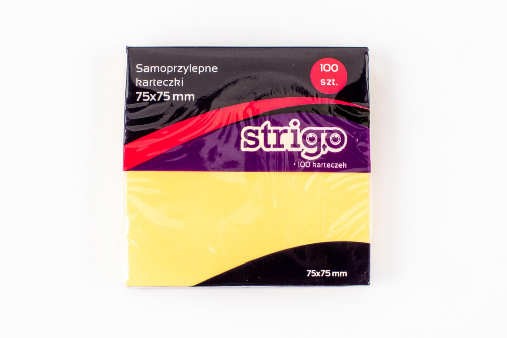 Notițe Adezive Strigo 75mm Galben Pastel