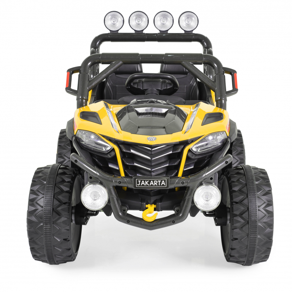 Moni Jakarta 4x4 12V, Masinuta Electrica Jeep, Galben - imagine 2