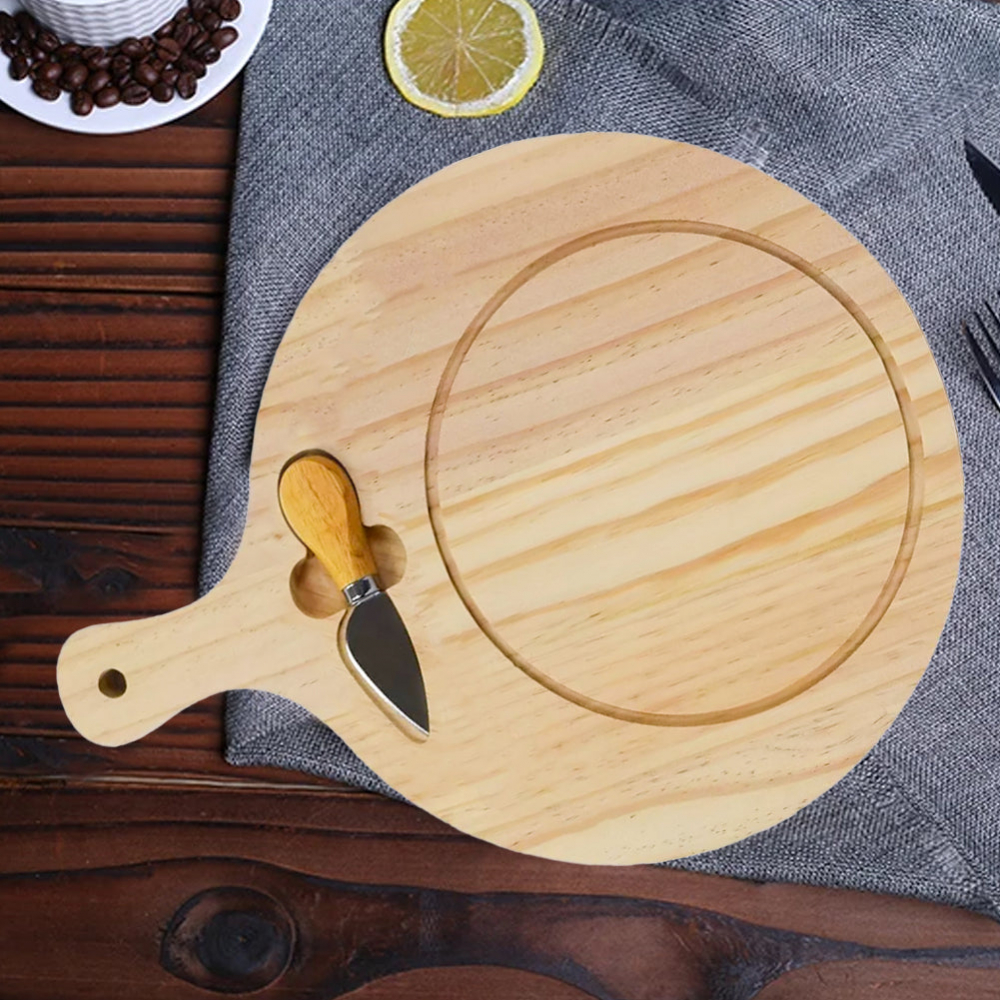 Tocator Lemnen Kitchenware cu Mâner și Cutit