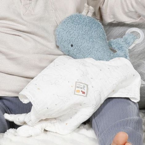 Jucarie Doudou Balenuta Fehn - 0+ luni - imagine 4