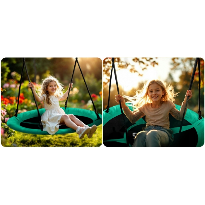 Leagan cuib Neo-Sport XXL Verde, 110cm - imagine 6