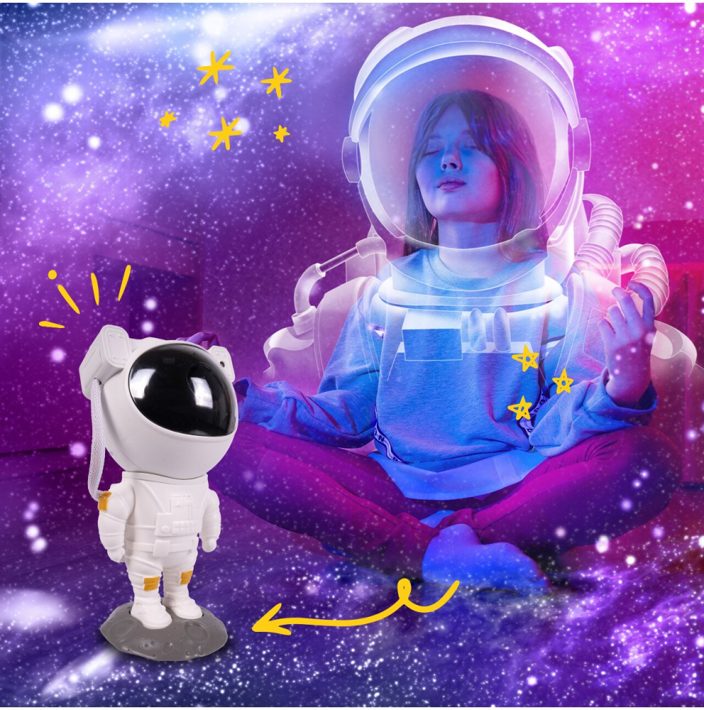 Malplay Astronaut Proiector LED 8 Moduri Veghe - imagine 10