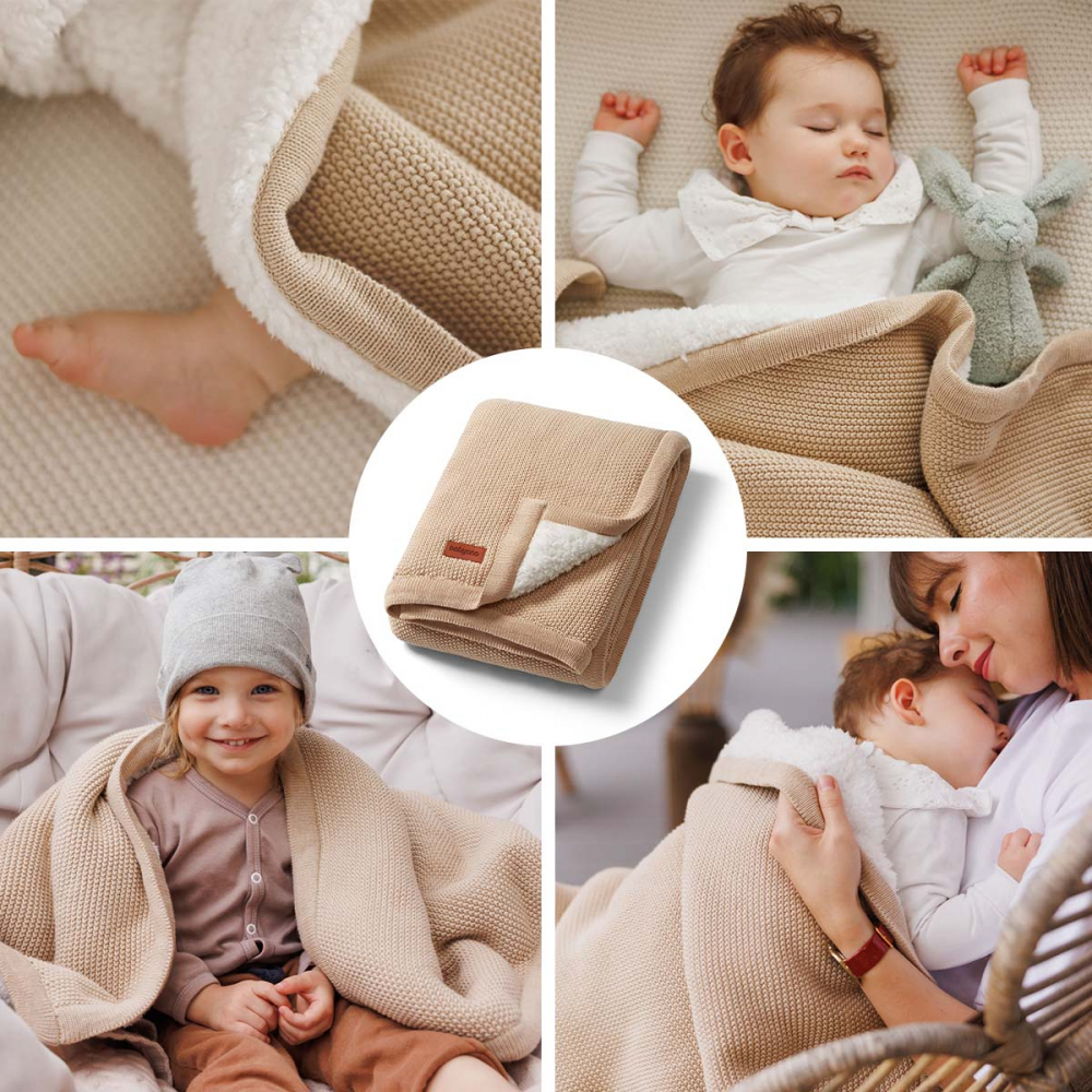 Paturica Babyono Crem - Confort și Căldură Premium - imagine 2