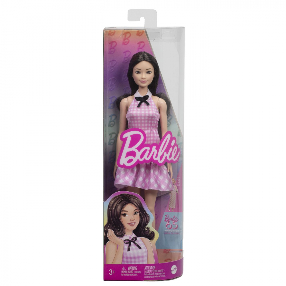 Barbie Fashionistas Brunetă Rochie Roz - Mattel