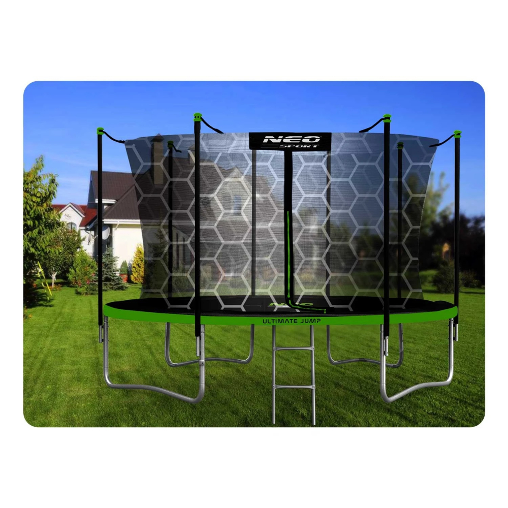 Trambulina Neo-Sport 374cm cu Plasa Interioara - imagine 4