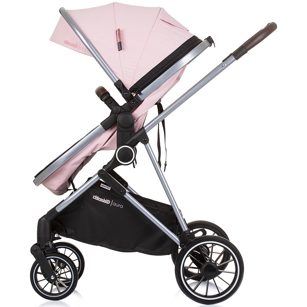Carucior Chipolino Aura 2in1 Flamingo, Reversibil - imagine 3