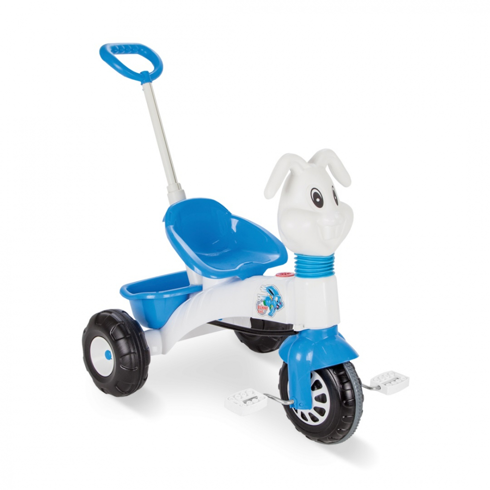 Tricicleta Pilsan Bunny Blue cu mânere parental