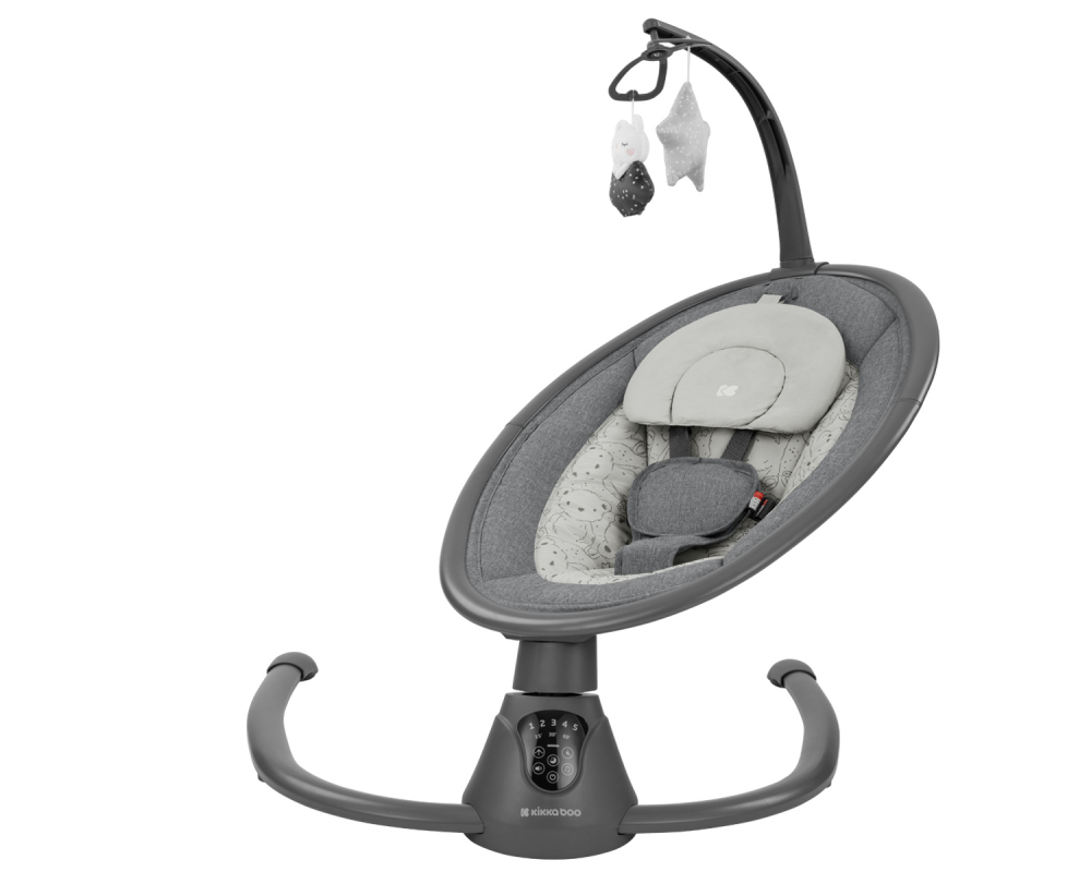 Leagan Electric Kikkaboo cu Telecomanda - Gri - imagine 3