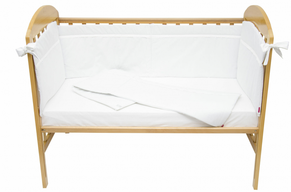 Set protecții patut KidsDecor alb, bumbac, 60x120 cm - imagine 6