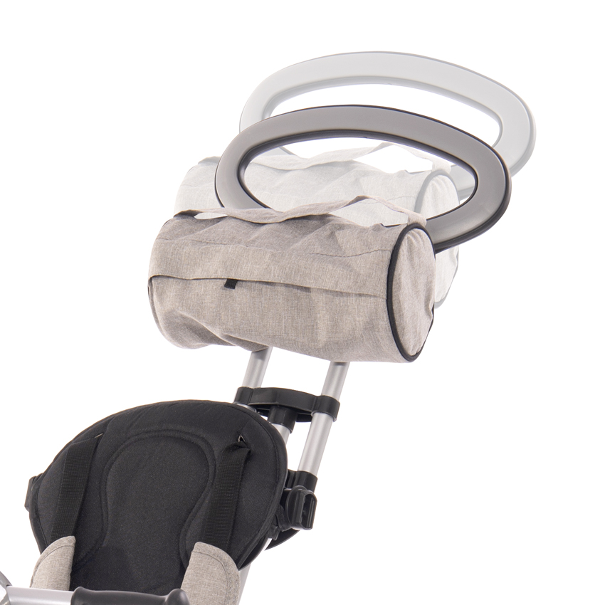 Tricicleta Lorelli One Grey cu Control și Copertină - imagine 3