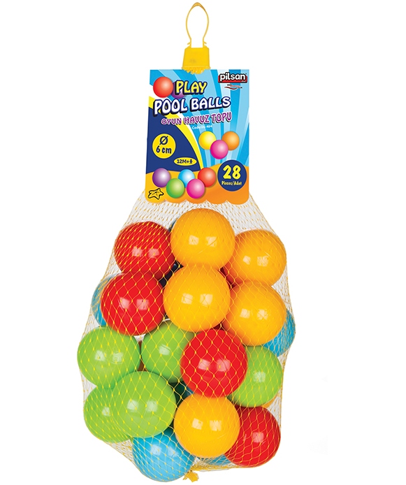 Set 28 Bile Joaca Pilsan 6cm in Plasa