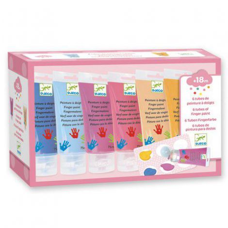 Djeco Culori pictat cu mana 6 culori non-toxice - imagine 2