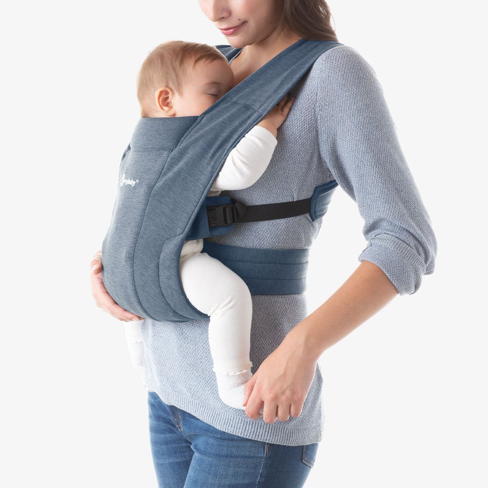 Marsupiu Ergobaby Embrace Oxford Blue, 0-12 luni - imagine 2