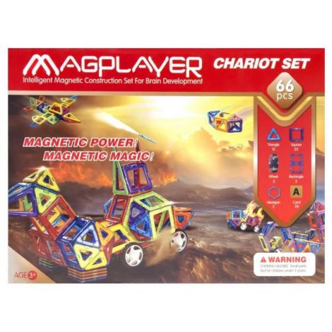 Set Magnetic Magplayer 66P | Dezvoltă Creativitatea - imagine 2