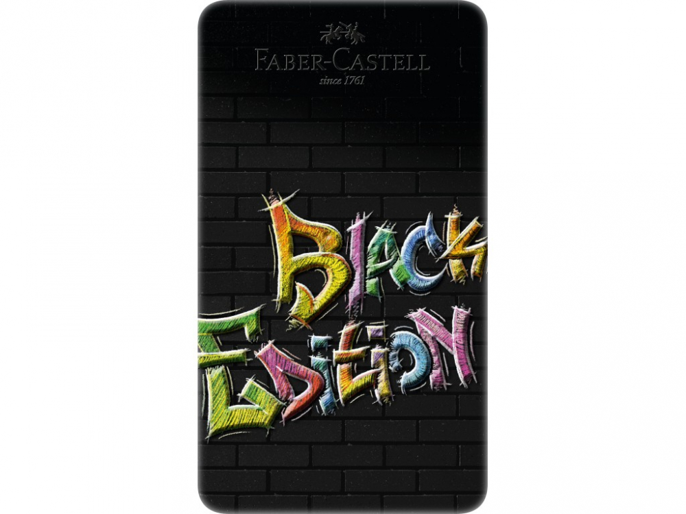 Creioane Faber-Castell Black Edition, 12 culori, Triunghiulare