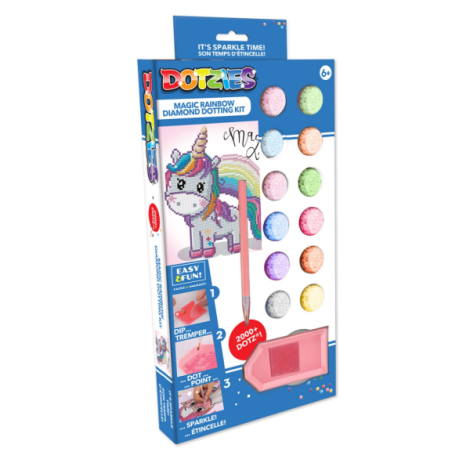 Diamond Dotz Unicorn Curcubeu - Kit Pictura