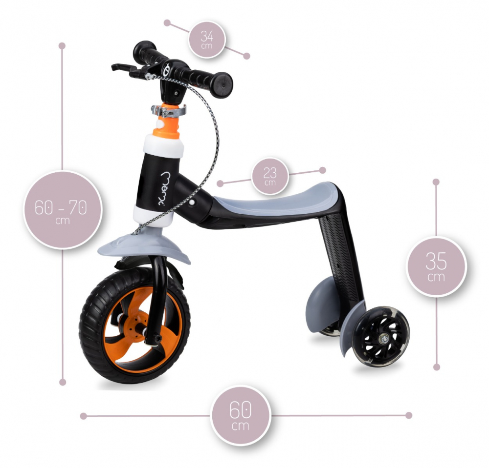 Trotineta 2-in-1 MoMi Elios - Lumini LED