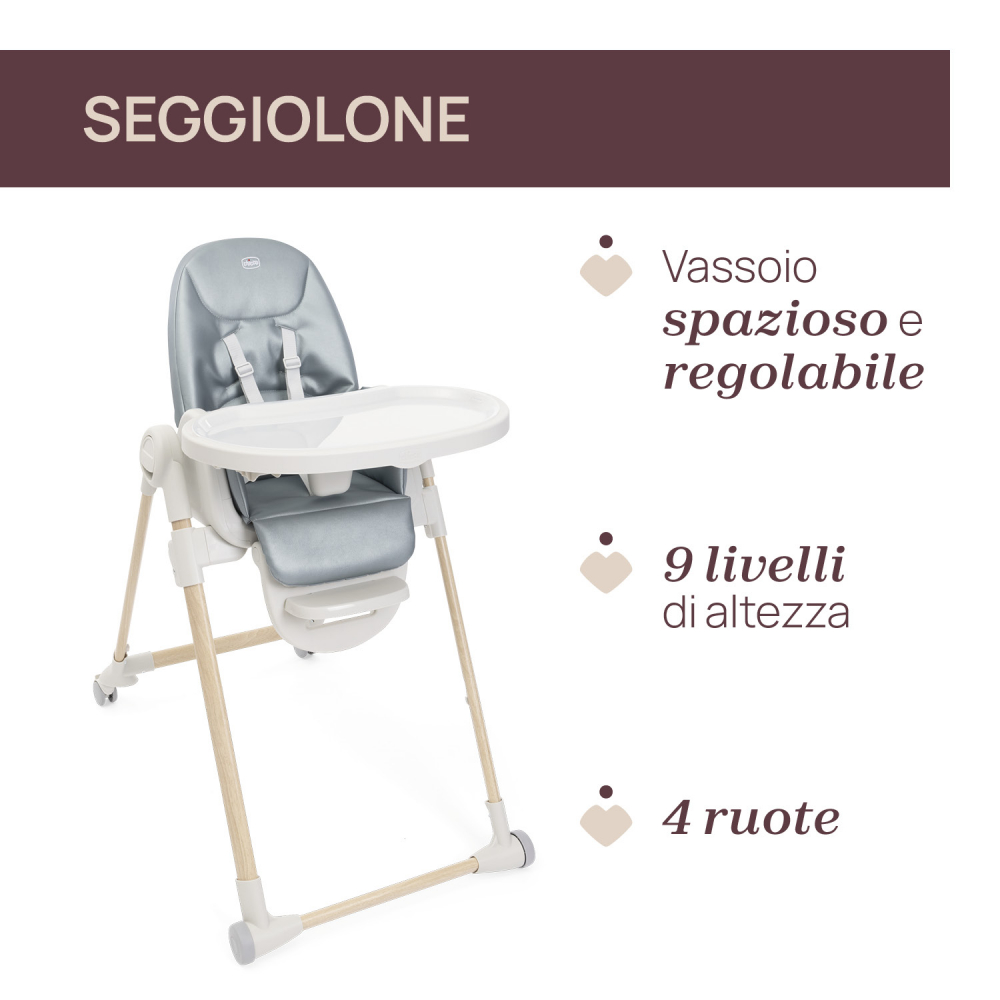 Chicco Polly Armonia - Scaun masa 0luni+ Greenery - imagine 5