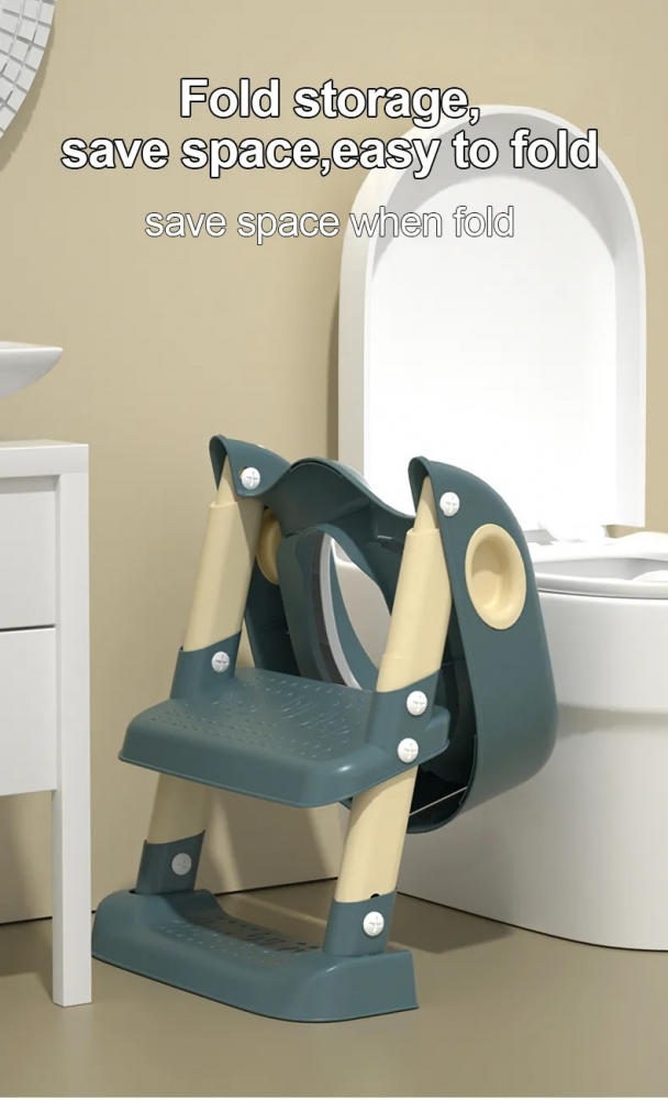 Reductor Toaleta Little Mom cu Scarita și Manere Gri - imagine 8