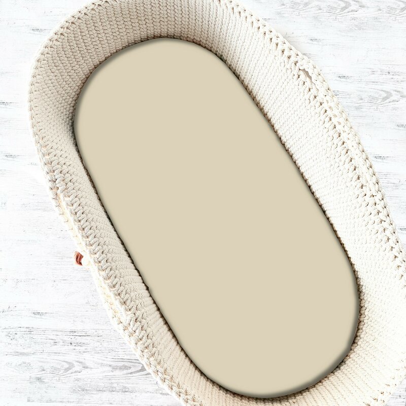 Cearceaf MimiNu elastic bumbac pentru landou, 80x35cm