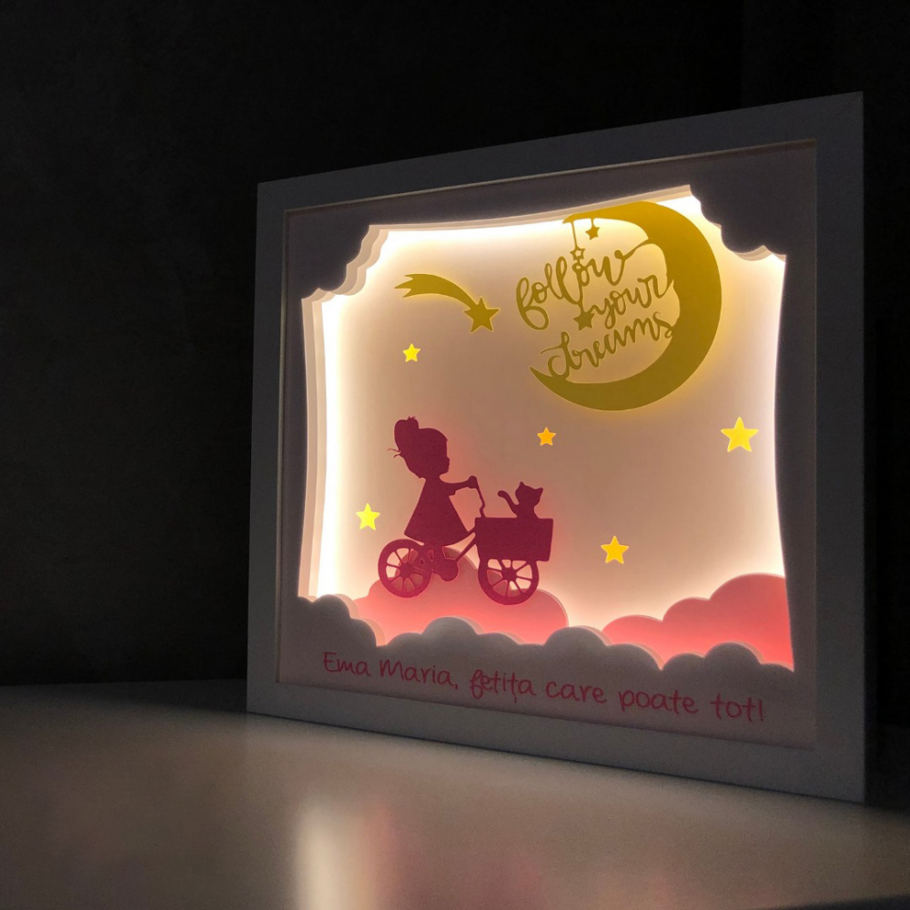Tablou Luminos Fetita 003 Noorhandmadeatelier