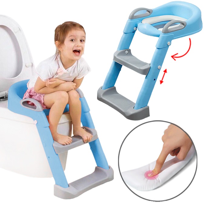 Reductor Toaleta Little Mom Grow Up Blue, Pliabil - imagine 4