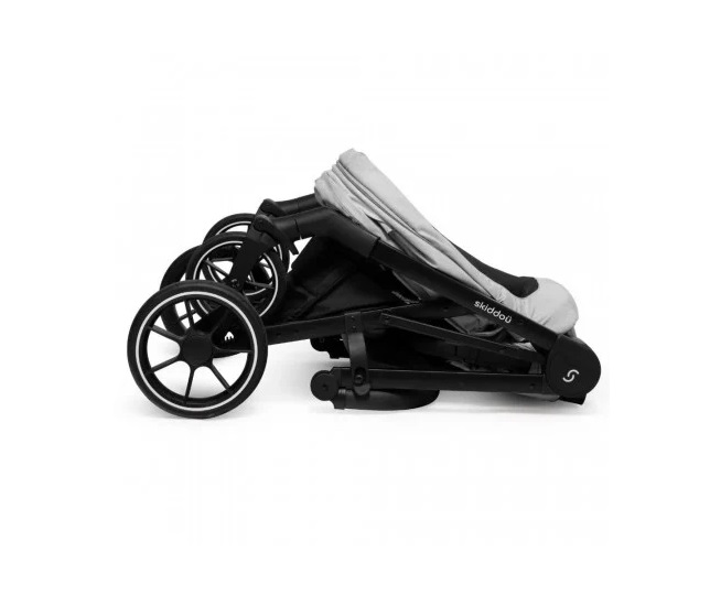Carucior 2 in 1 Skiddou Moss Gri, Compact și Modern - imagine 9