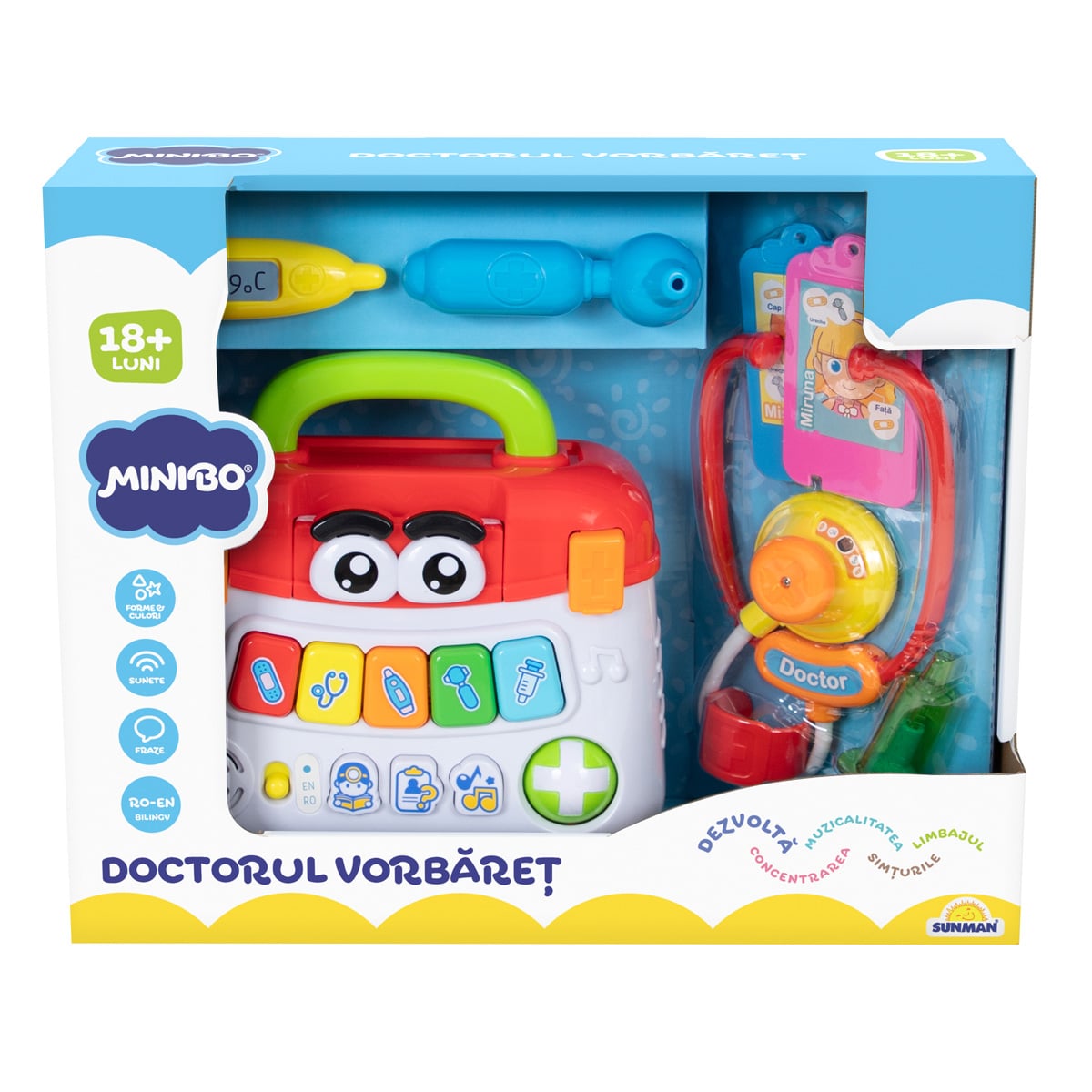 Minibo Doctorul Vorbaret Trusa Medicala Bilingva