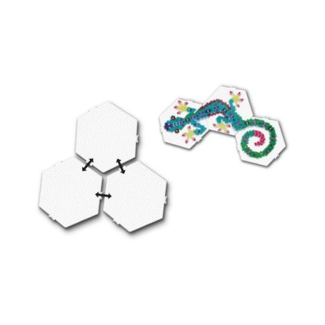 Set 3 placi Beedz Ses Creative - Margele hexagon - imagine 3