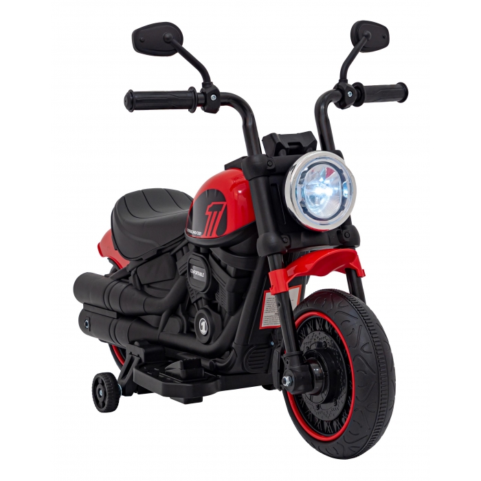 Motocicleta Electrica Chopper Rosu Ramiz cu Lumini