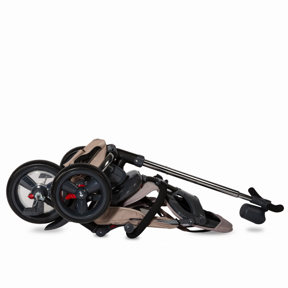 Tricicleta Coccolle Velo 4in1 Bej, Pliabila - imagine 7