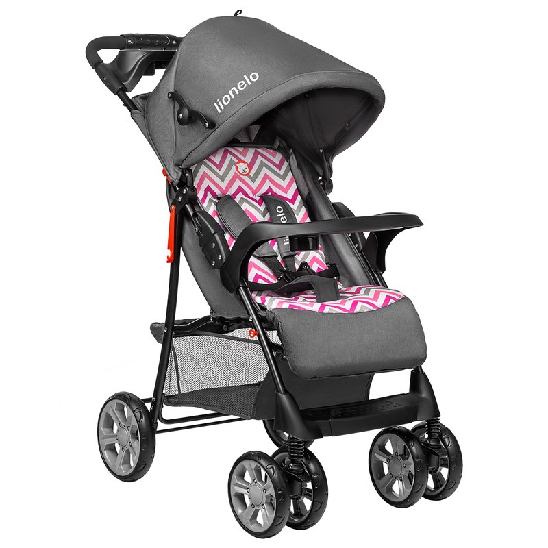 Carucior Lionelo Emma Plus Pink Scandi, Ergonomic - imagine 10