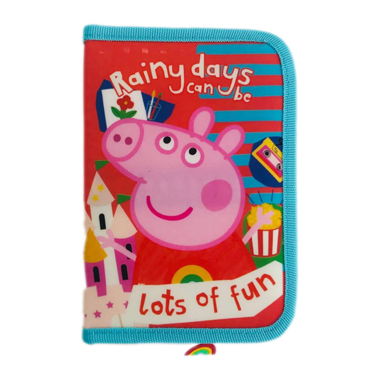 Penar Peppa Pig cu fermoar și 2 flapsuri, organizare optimă
