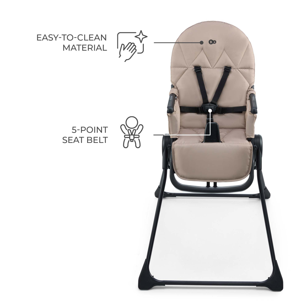 Scaun Masa Kinderkraft Binci Beige - Comfort Sigur - imagine 2