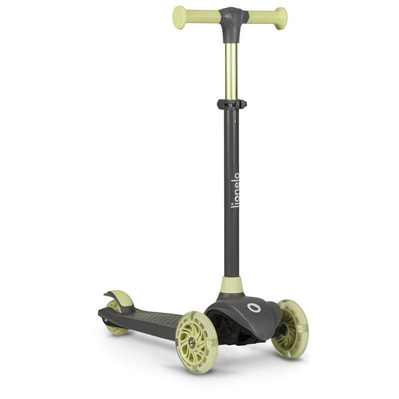 Trotineta Lionelo Jessy Verde, 3 roti LED, Pliabila