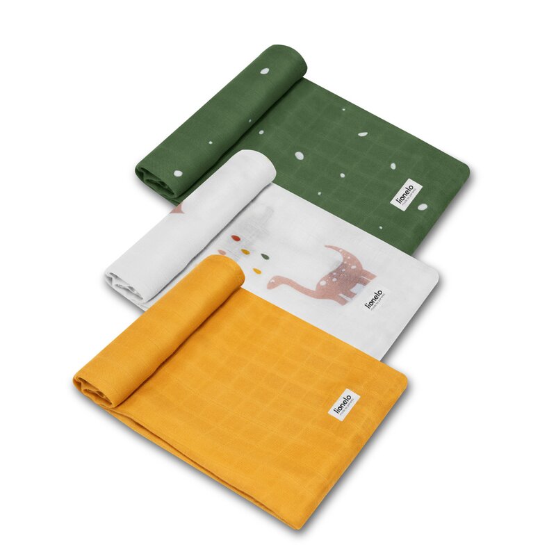 Lionelo Set 3 Museline Bambus Multifuncționale
