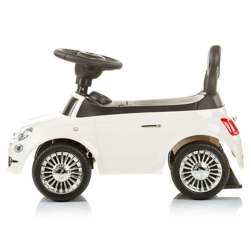 Mașinuță Chipolino Fiat 500 White, fără pedale, Melodii