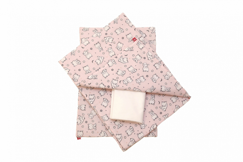 Lenjerie Pat Copii Baby Bear Roz KidsDecor Bumbac - imagine 4