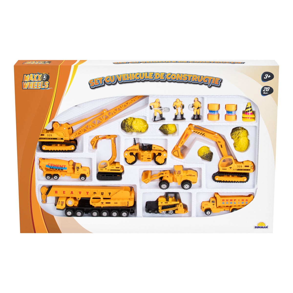 Set 9 Vehicule Utilitare Maxx Wheels Metal