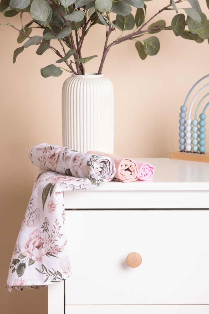 Set 3 piese muselina Sensillo Trio Pink