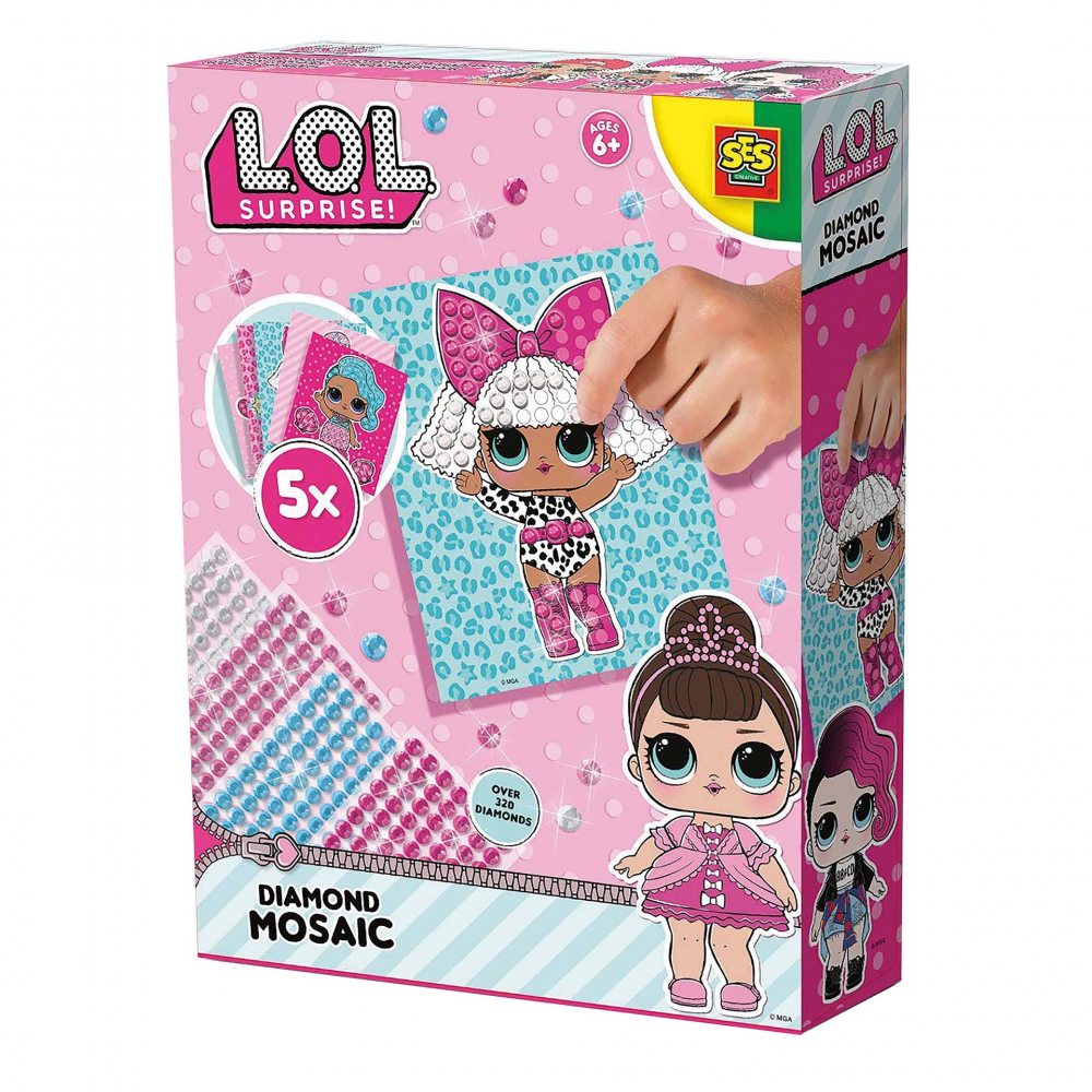 Set L.O.L. Mozaic și Abtibilduri Ses Creative
