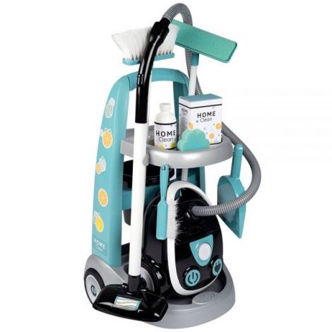 Smoby Set Curățenie cu Aspirator Electronic