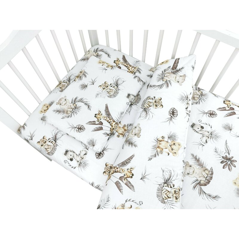 Set Lenjerie Patut MimiNu Savanna, Bumbac, 5 Piese