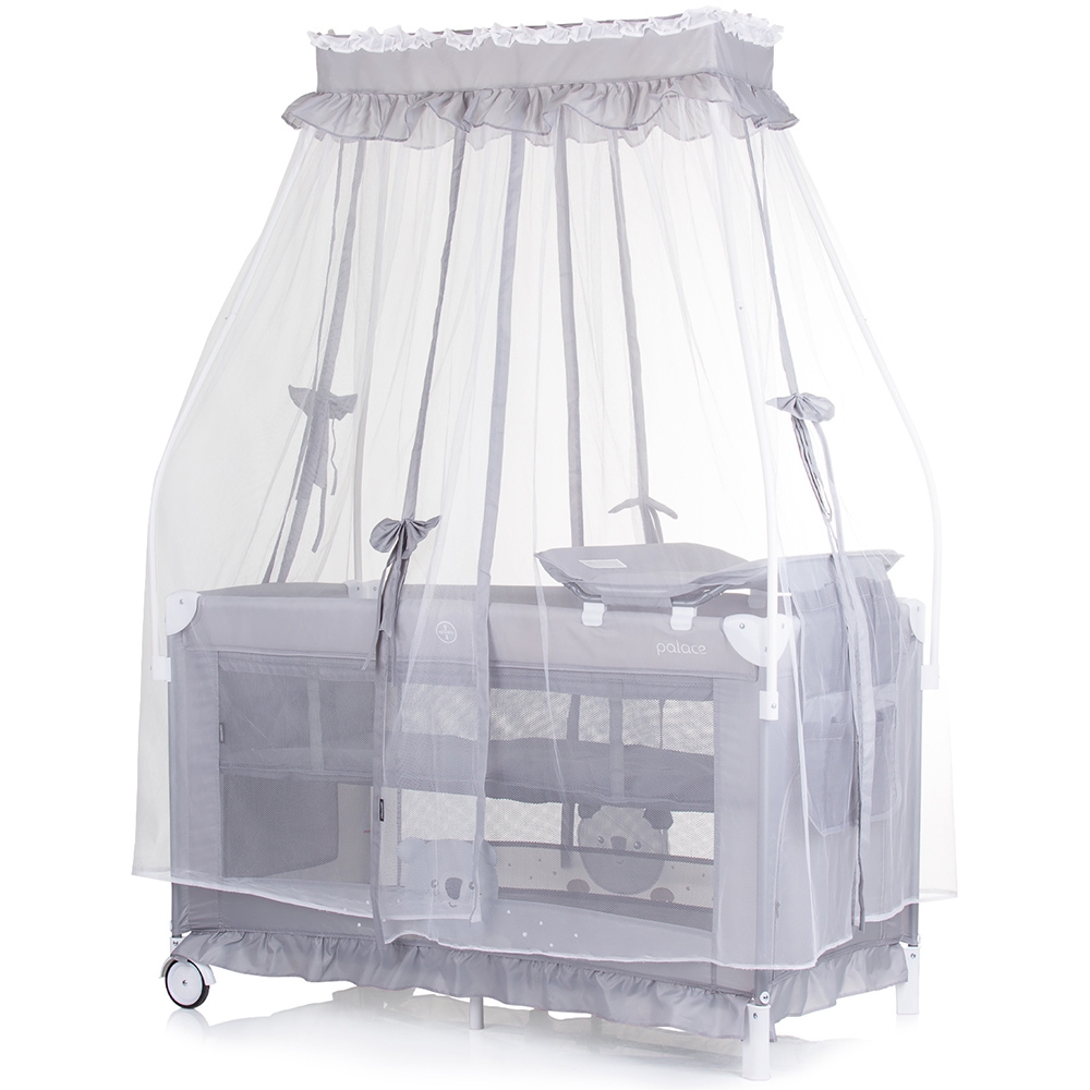 Patut Pliabil Chipolino Palace Koala Grey, 2 Niveluri