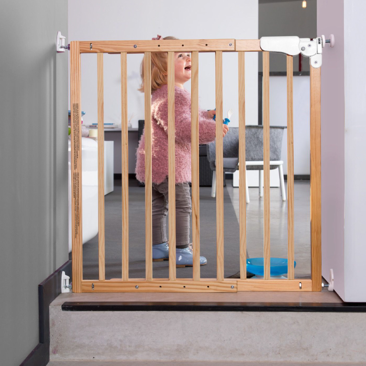 Poarta Siguranta Childhome Maestro Lemn Natural - imagine 2