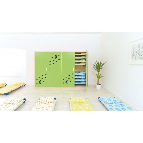 Dulap Paturi Stivuibile Moje Bambino, Verde - imagine 9