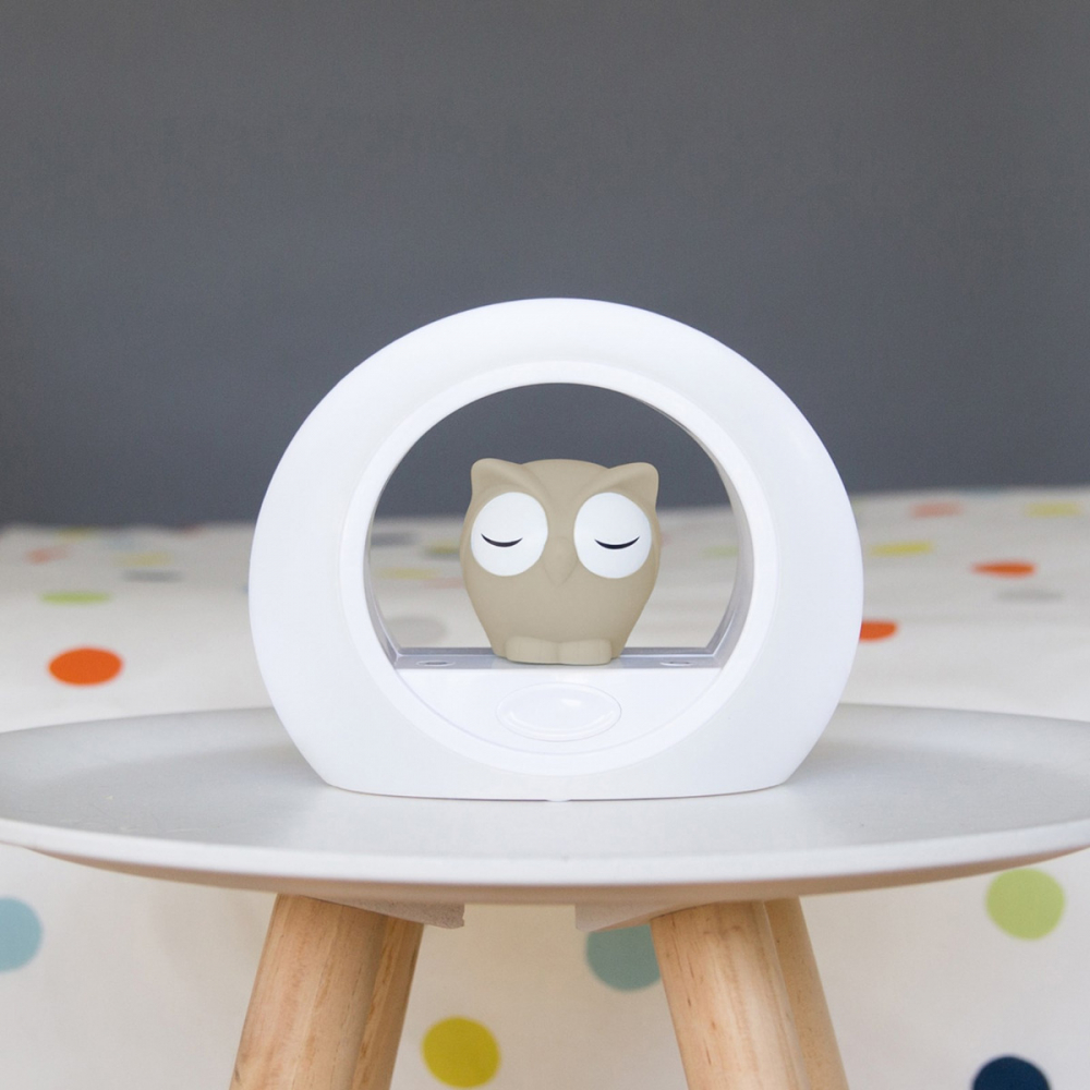 Lampa de veghe Zazu Kids Lou Taupe, cu senzor sunet